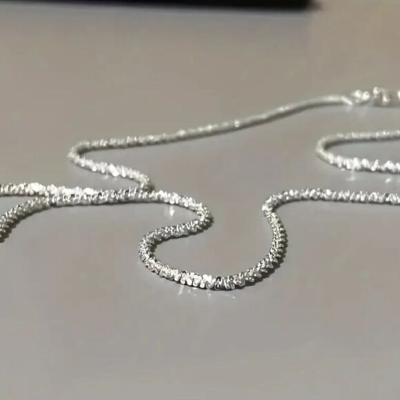 925 silver sparkling Chain Necklace - Picture 2 of 13